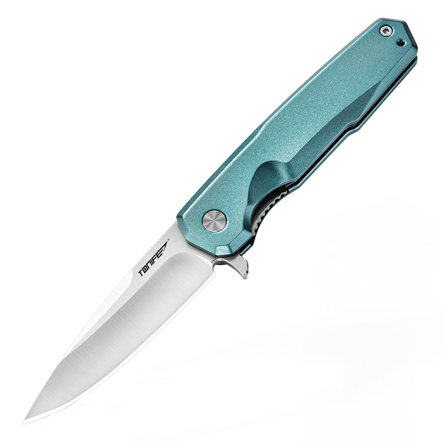 Tonife CKT9203CY-S Vision Folding Knife (Cyan Aluminum Handle)