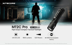 Nitecore MT2C Pro Tactical Rechargeable Flashlight (1800 Lumens)