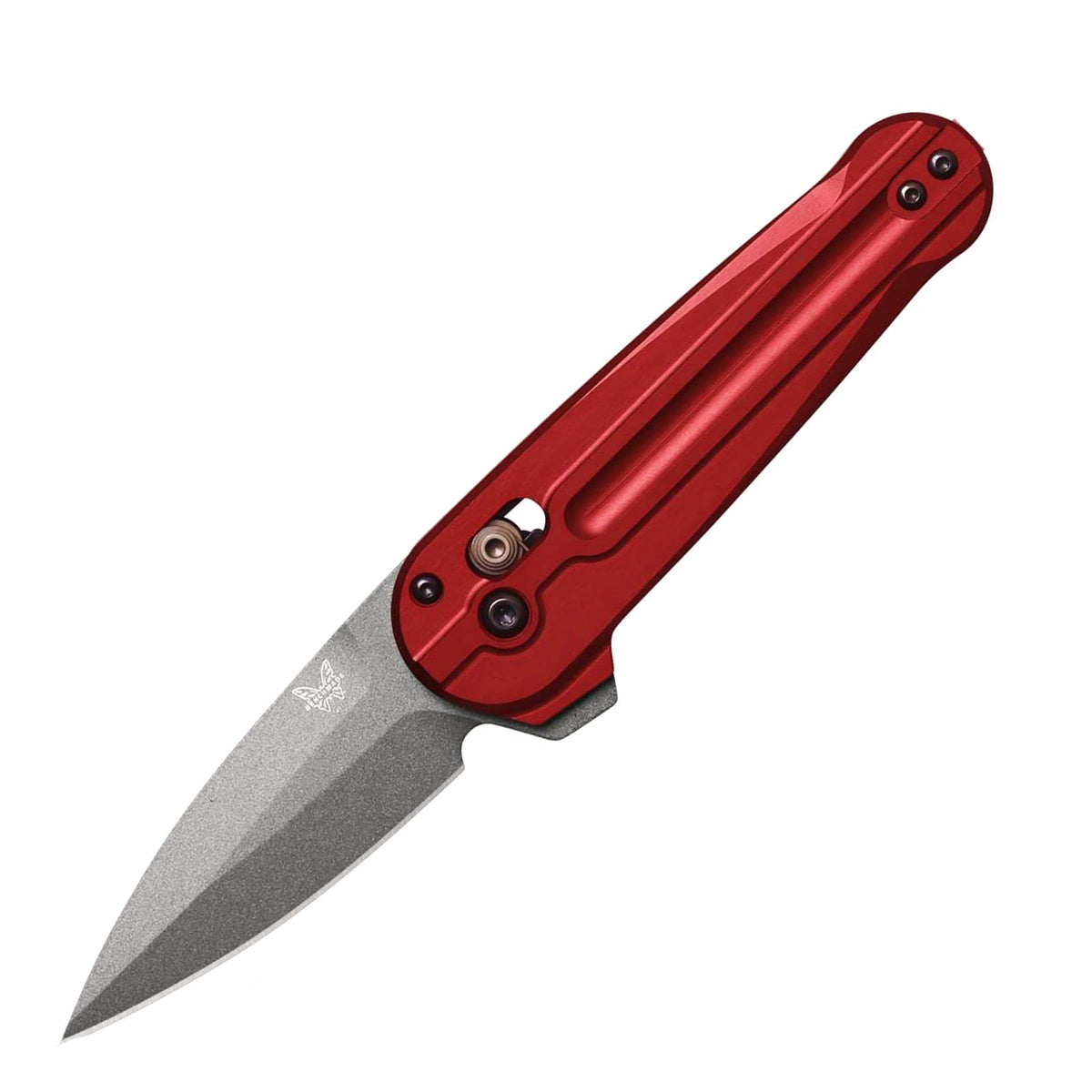 Benchmade 491GY-01 Lowden Folding Knife (Phoenix Red Aluminum Handle)