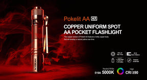 Acebeam Pokelit AA Cu Copper Flashlight (500 Lumens)