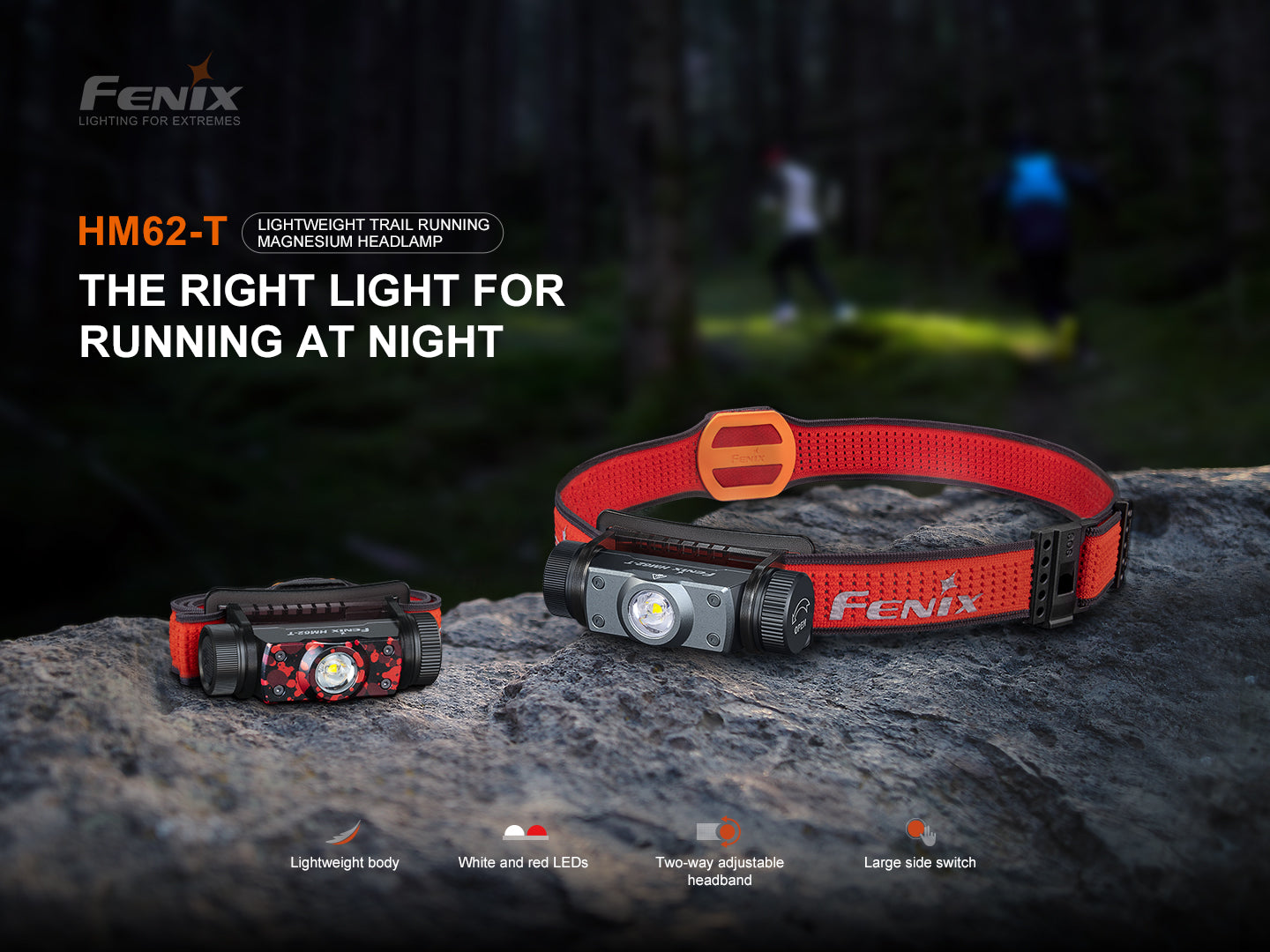 Fenix HM62-T LED Rechargeable Headlamp (1200 Lumens) (Magma)