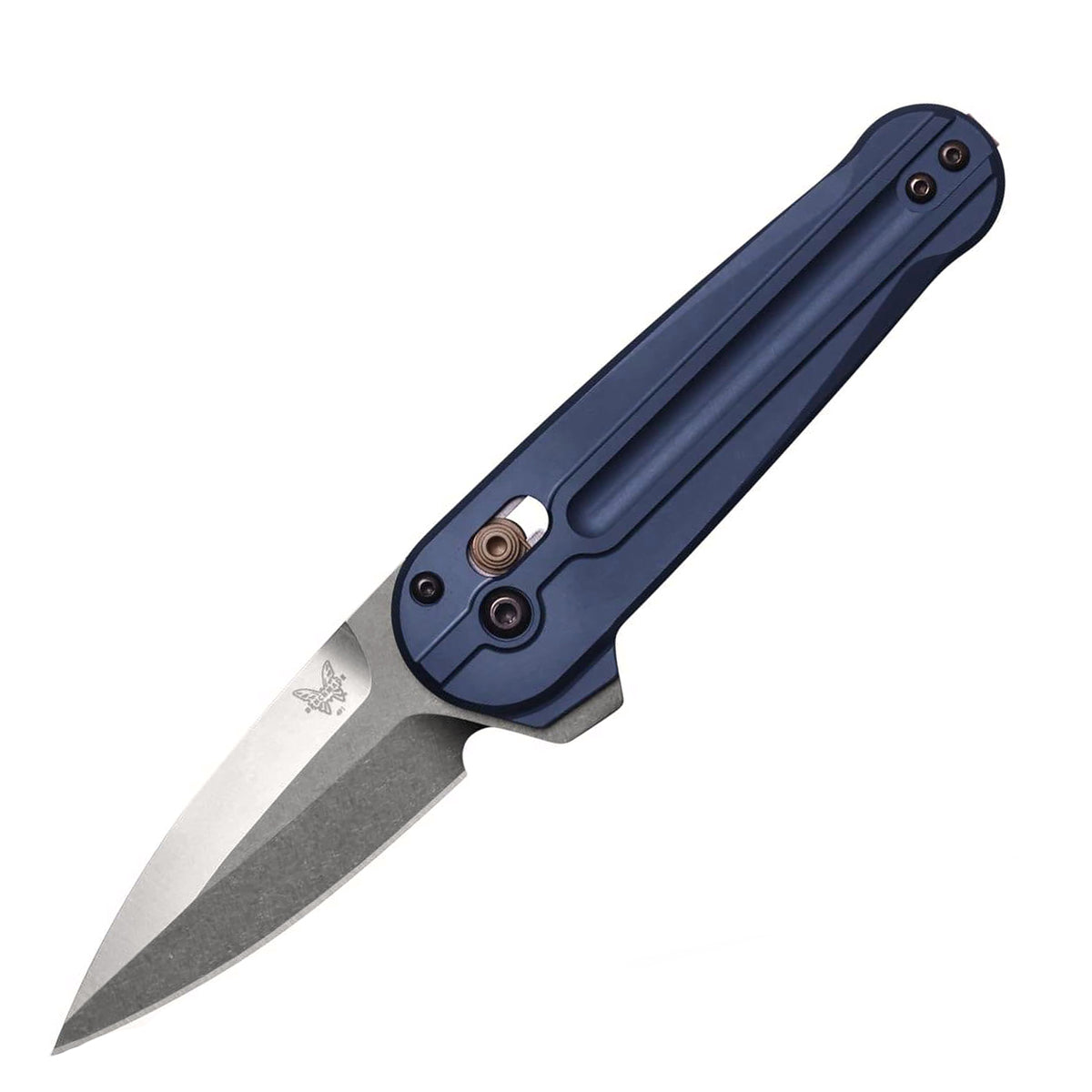 Benchmade 491 Lowden Folding Knife (Crater Blue Aluminum Handle)