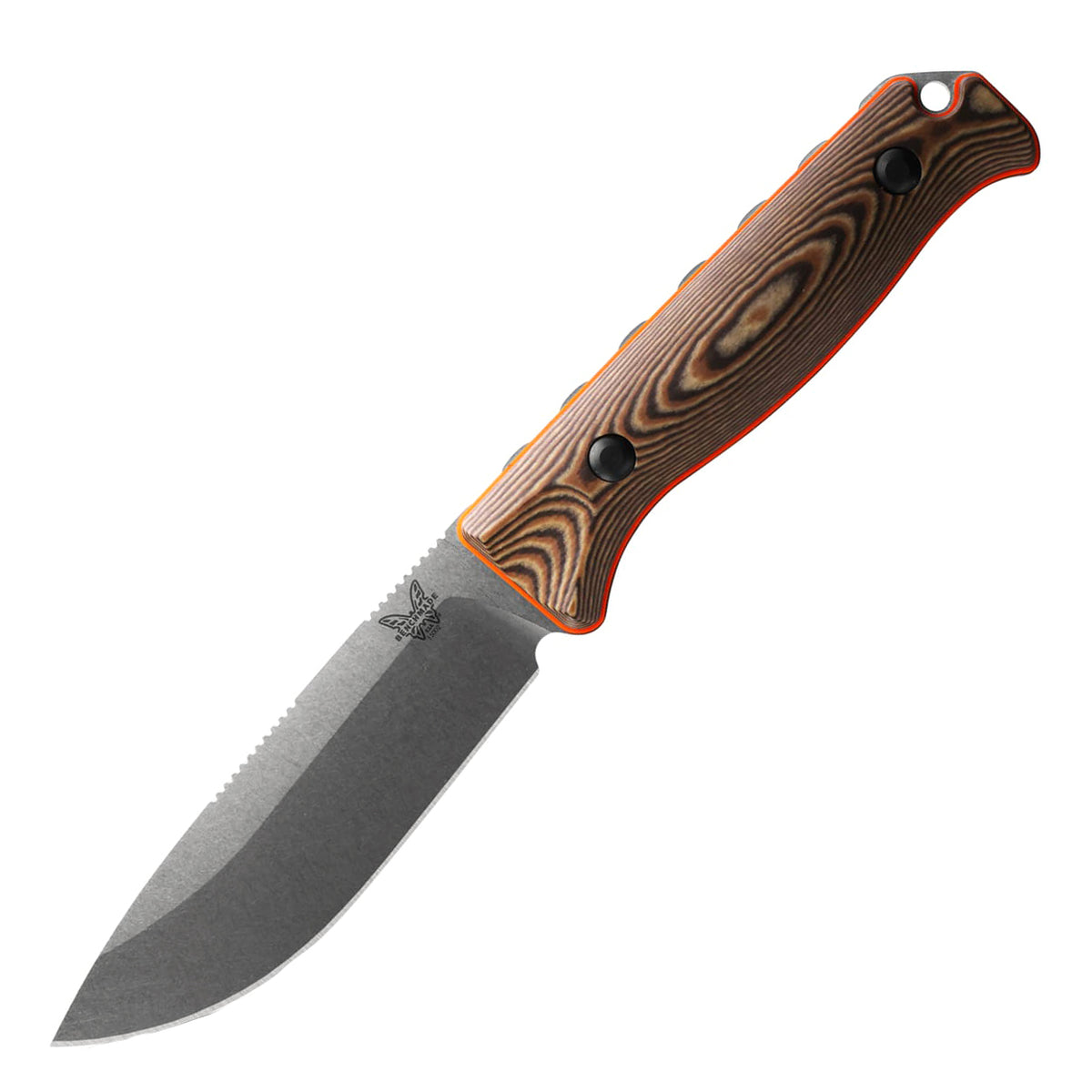 Benchmade 15002-1 Saddle Mountain Fixed Blade (Richlite Orange G10 Base Layer Handle)