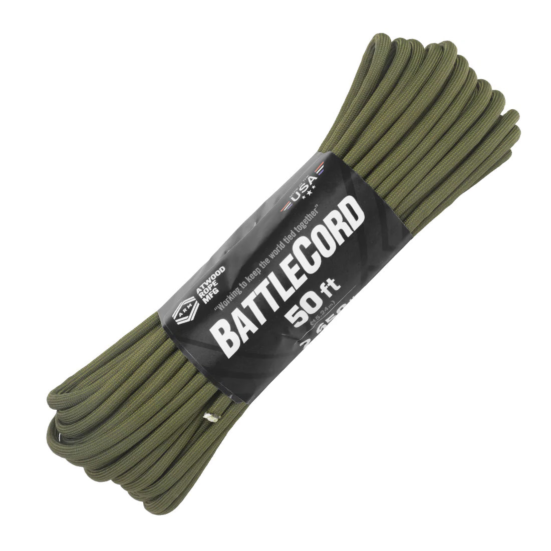 Atwood 2650lbs BattleCord 7 cores 50ft (Olive Drab)