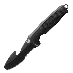 Benchmade 112SBK-BLK H2O Fixed Blade (Black Rubber Handle)