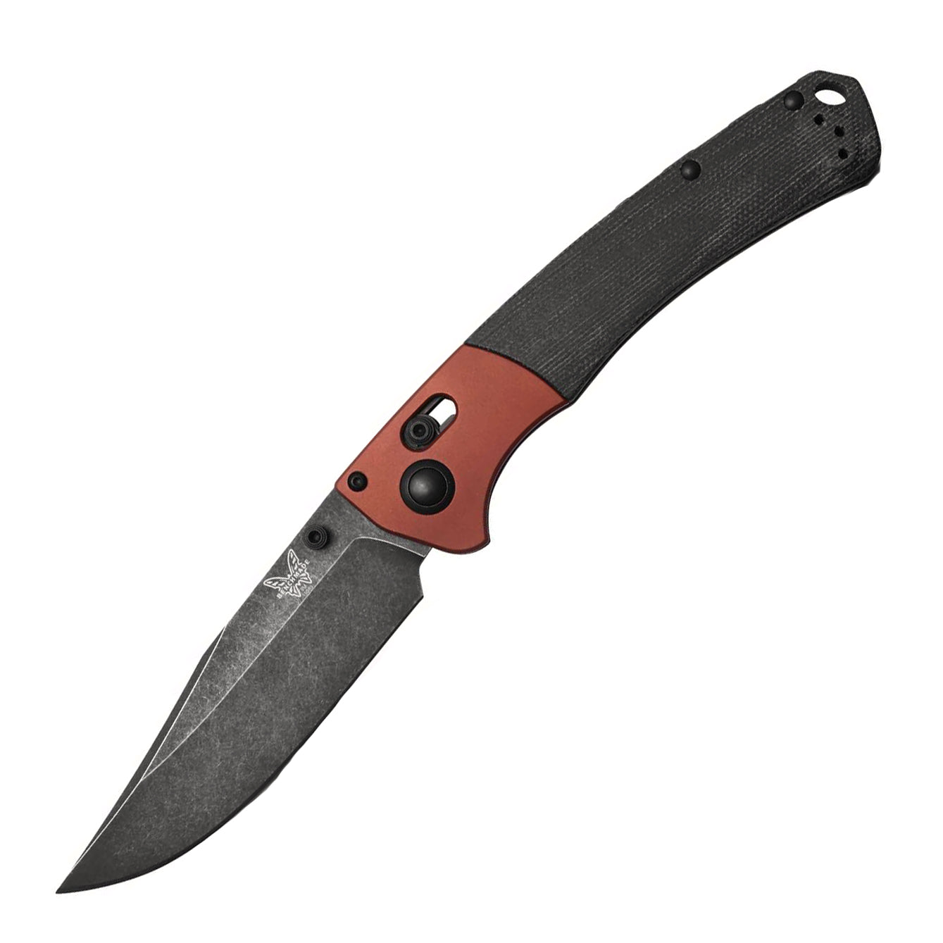 Benchmade 15080BK-04 Crooked River Folding Knife (Black Canvas Micarta Handle)