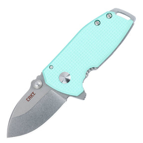 CRKT 2485B Squid Compact Folding Knife (Light Blue G10 and Stainless Steel Handle)