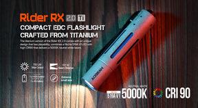 Acebeam Rider RX 2.0 Titanium Fidget EDC Flashlight (700 Lumens)