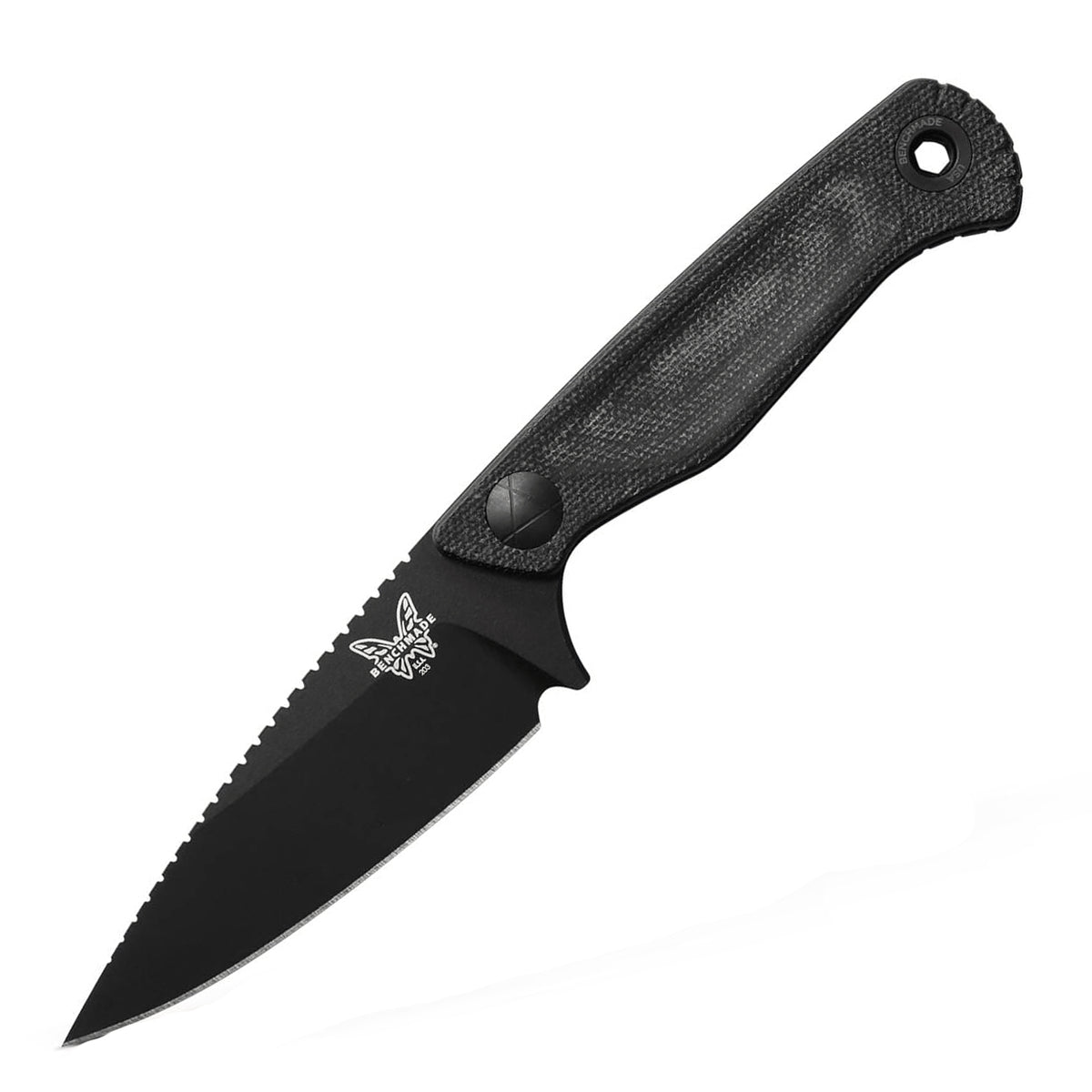 Benchmade 203BK-02 Dacian Pocket Fixed Blade (Black Canvas Micarta Handle)