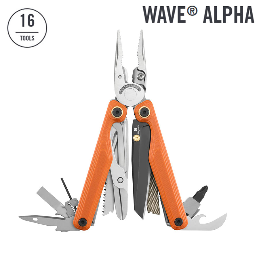 Leatherman Wave® Alpha Multitool (Canyonland Orange G10 Handle)