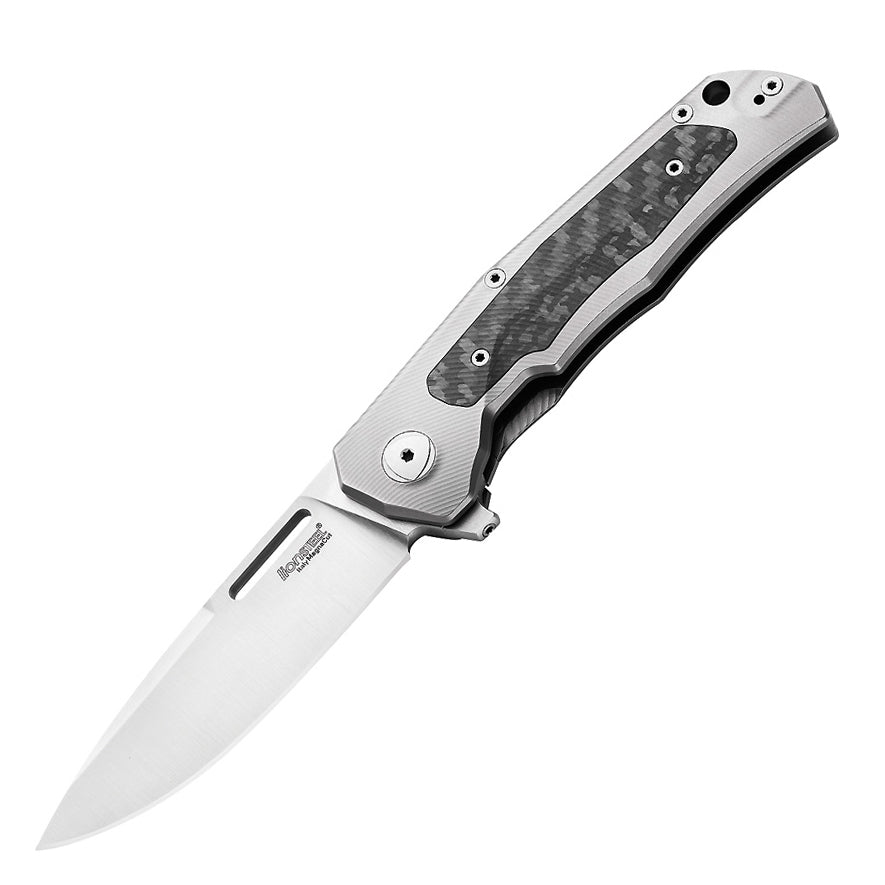 LionSteel Q4ttro Folding Knife (Gray Titanium Handle)
