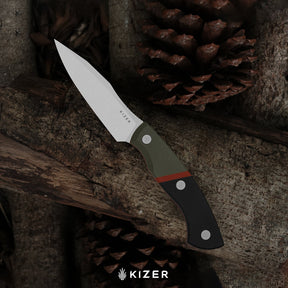 Kizer 1109A2 Hissbite in hand at camp