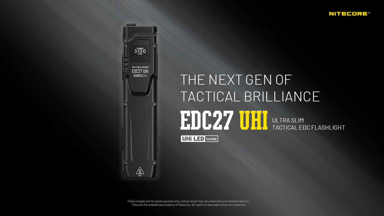 Nitecore EDC27 UHi Ultra Slim Rechargeable Flashlight (3100 Lumens)