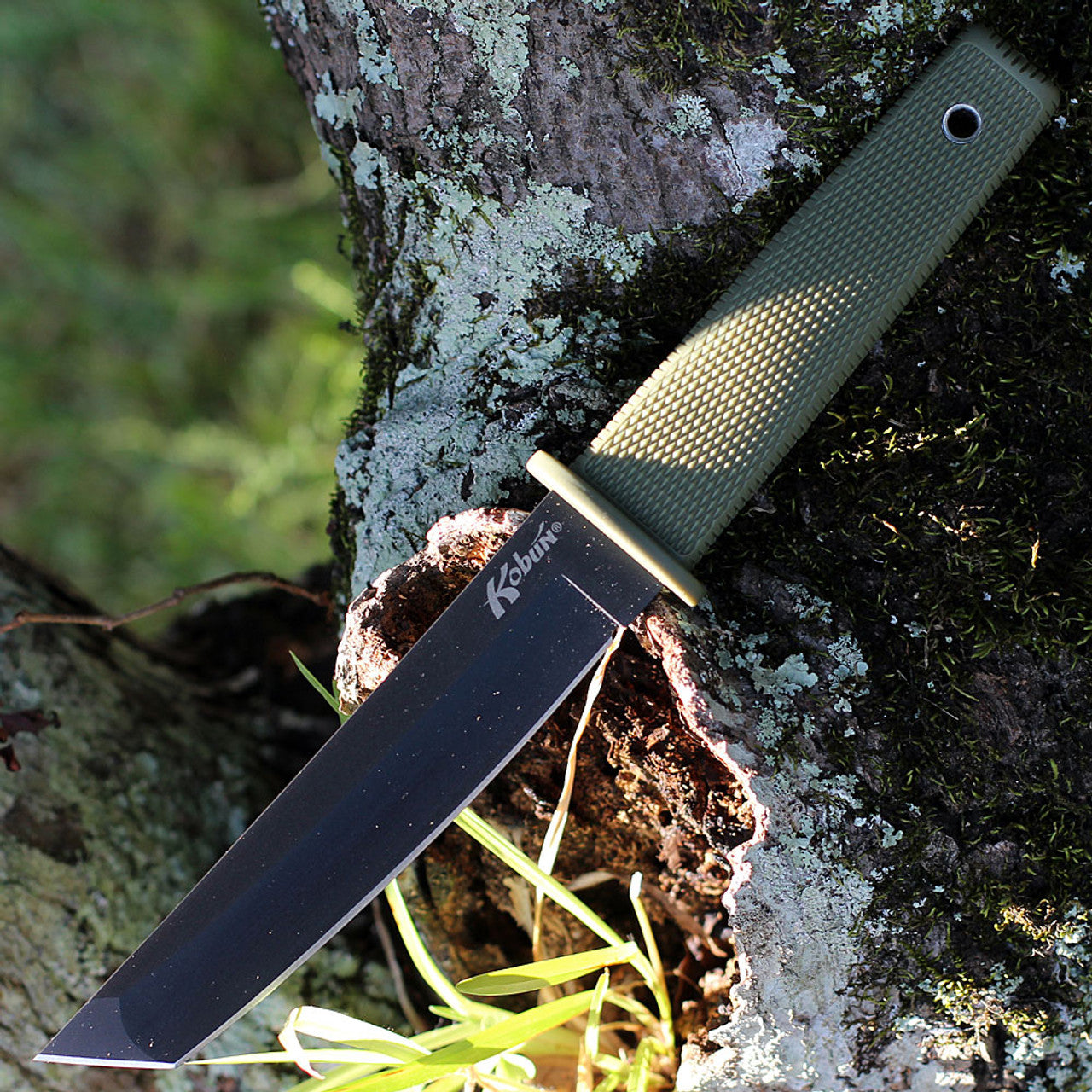 Cold Steel Kobun Black Fixed Blade (OD Green Handle)