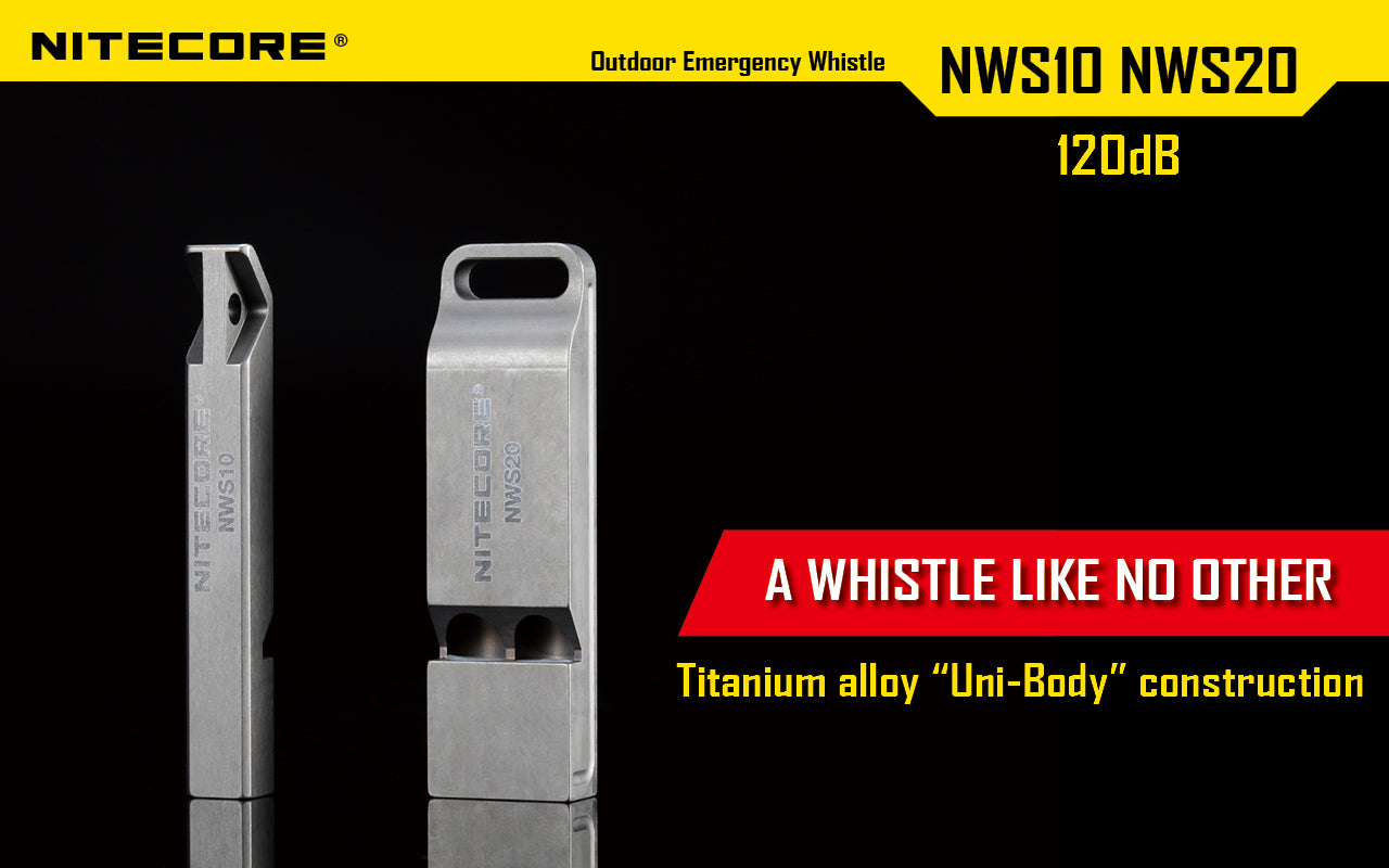 Nitecore Accessory NWS10 Titanium Alloy 120dB Whistle