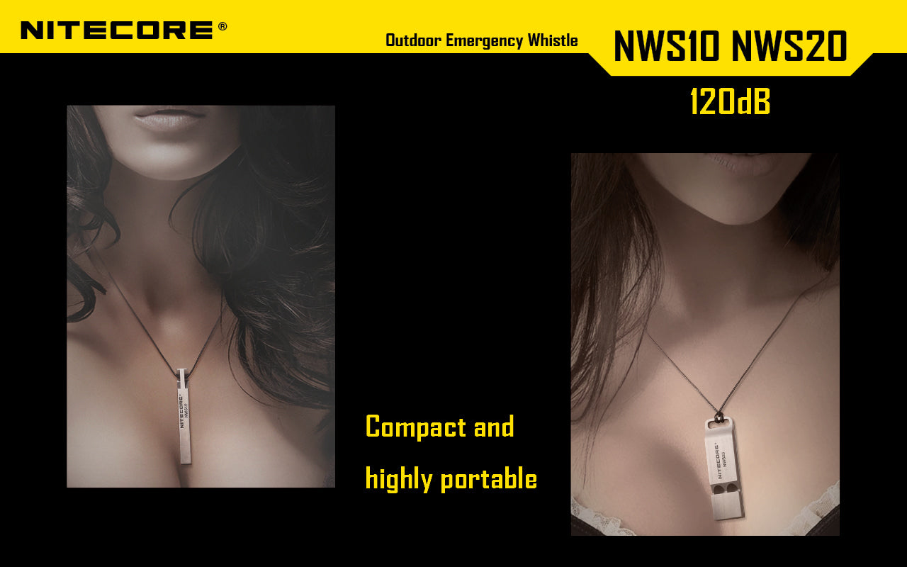 Nitecore Accessory NWS10 Titanium Alloy 120dB Whistle