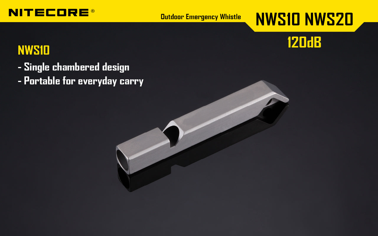 Nitecore Accessory NWS10 Titanium Alloy 120dB Whistle