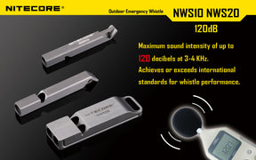 Nitecore Accessory NWS10 Titanium Alloy 120dB Whistle