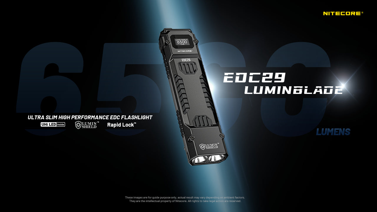 Nitecore EDC29 UHi2 Ultra Slim Rechargeable Flashlight (6500 Lumens)