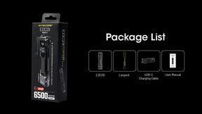 Nitecore EDC29 UHi2 Ultra Slim Rechargeable Flashlight (6500 Lumens)