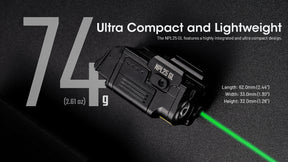 Nitecore NPL25 GL Compact Tactical Light White With Green Laser Sight (900 Lumens)