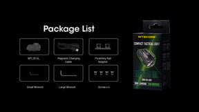 Nitecore NPL25 GL Compact Tactical Light White With Green Laser Sight (900 Lumens)