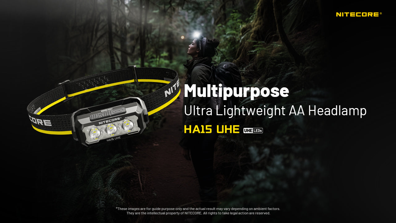 Nitecore HA15 Ultra Lightweight LED AA Headlamp (400 Lumens)