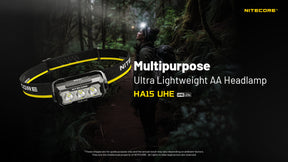 Nitecore HA15 Ultra Lightweight LED AA Headlamp (400 Lumens)