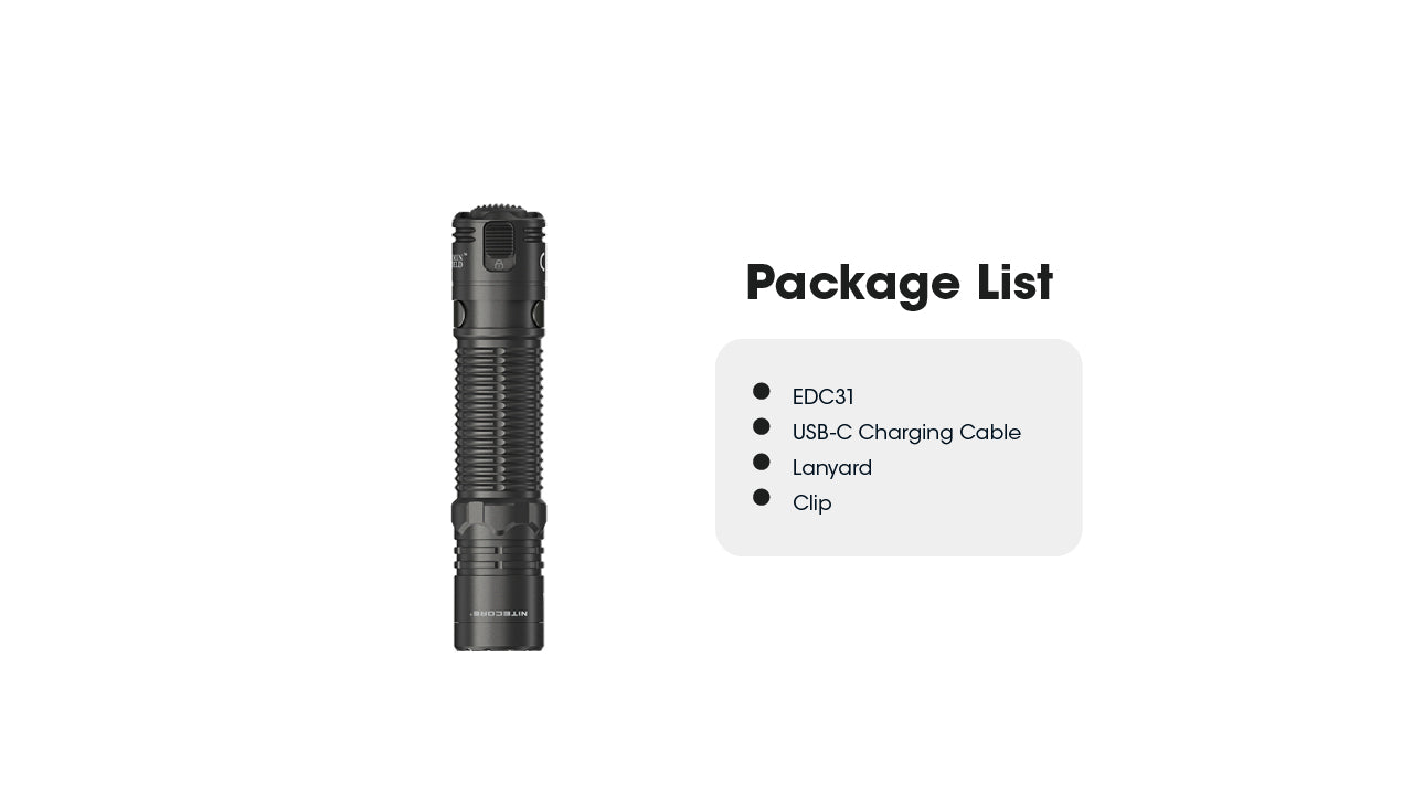 Nitecore EDC31 Tactical EDC Rechargeable Flashlight (3500 Lumens)