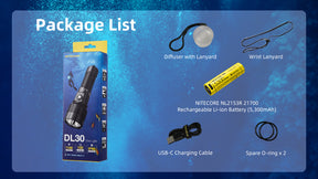 Nitecore DL30 Diving Flashlight (1100 Lumens)