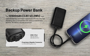 Nitecore EMR25 Rechargeable Mosquito Repeller & 12000mAh Power Bank