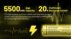 Nitecore Battery NL2155HP 21700 5500mAh Rechargeable