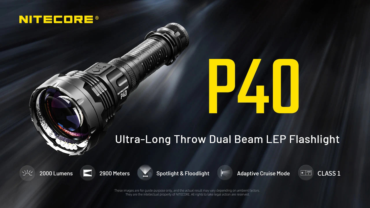 Nitecore P40 Ultra-Long Throw Flashlight (2000 Lumens)