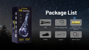Nitecore P40 Ultra-Long Throw Flashlight (2000 Lumens)