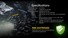 Nitecore Carbon Battery 12K Extended Headlamp Runtime Kit