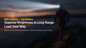 Nitecore UT27 MCT Rechargeable Headlamp Pro Package (Shadow Black) (800 Lumens)