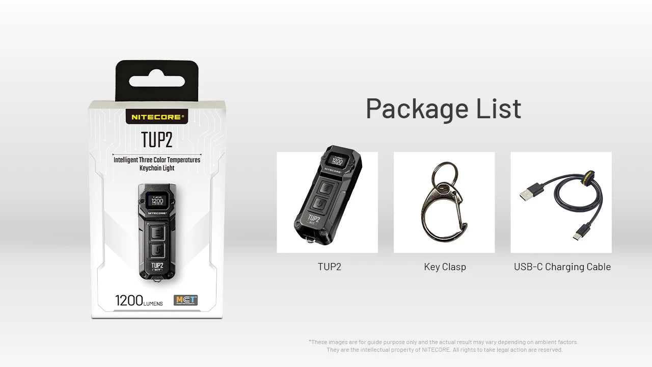 Nitecore TUP2 Rechargeable Flashlight (1200 Lumens) (3 Versions)