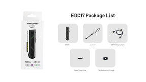 Nitecore EDC17 EDC Rechargeable Flashlight (1500 Lumens)