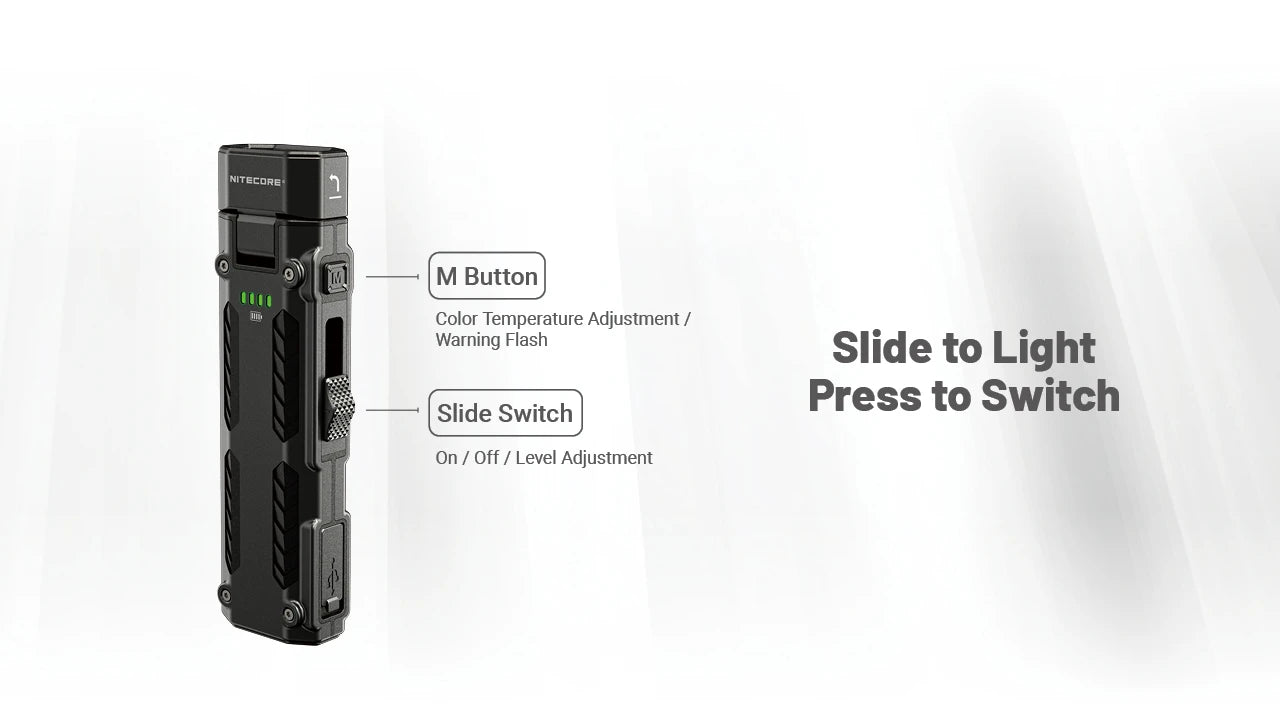 Nitecore EDC09 UHE LED MCT Adjustable Angle EDC Flashlight (1600 Lumens)