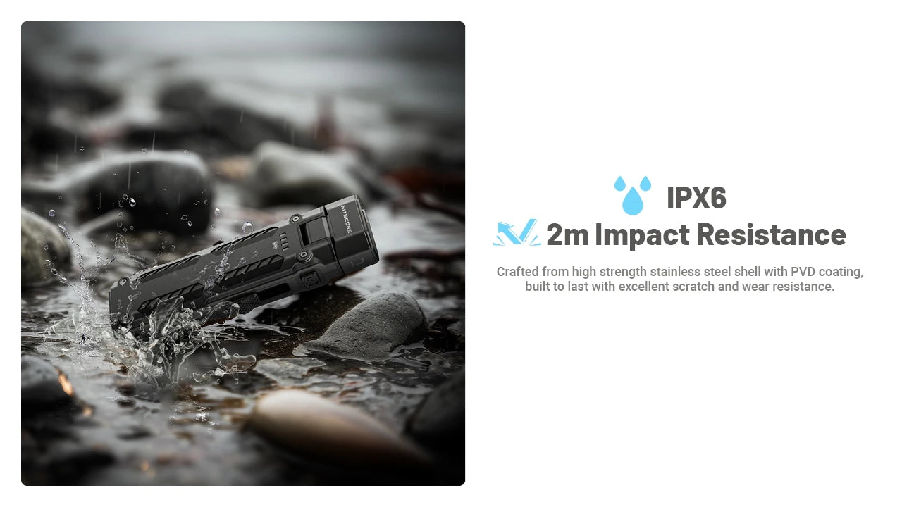 Nitecore EDC09 UHE LED MCT Adjustable Angle EDC Flashlight (1600 Lumens)