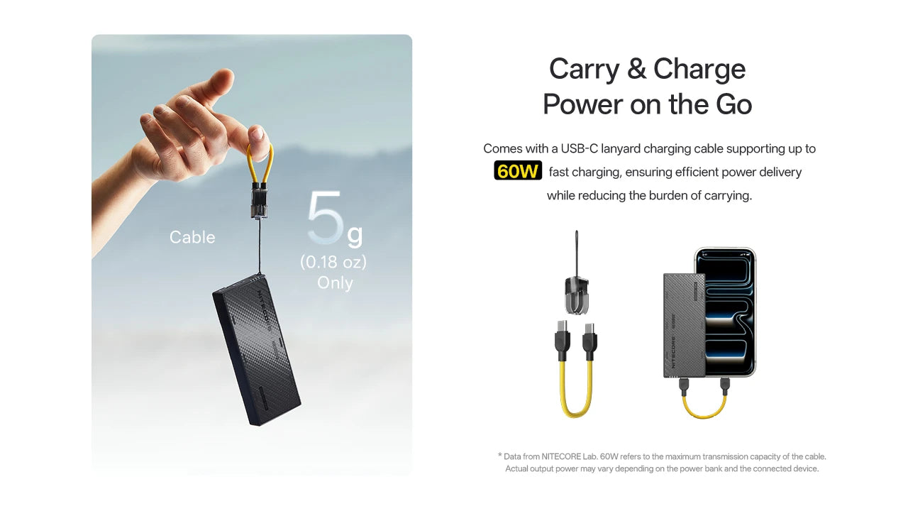 Nitecore NB10000 Gen4 Quick-Charge Dual USB-C Port Power Bank