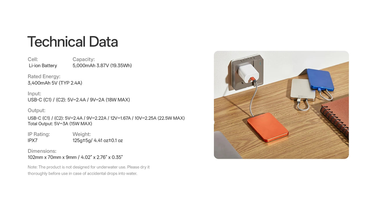 Nitecore Pocket 5 Magnetic Built-In USB-C Power Bank (3 Versions)