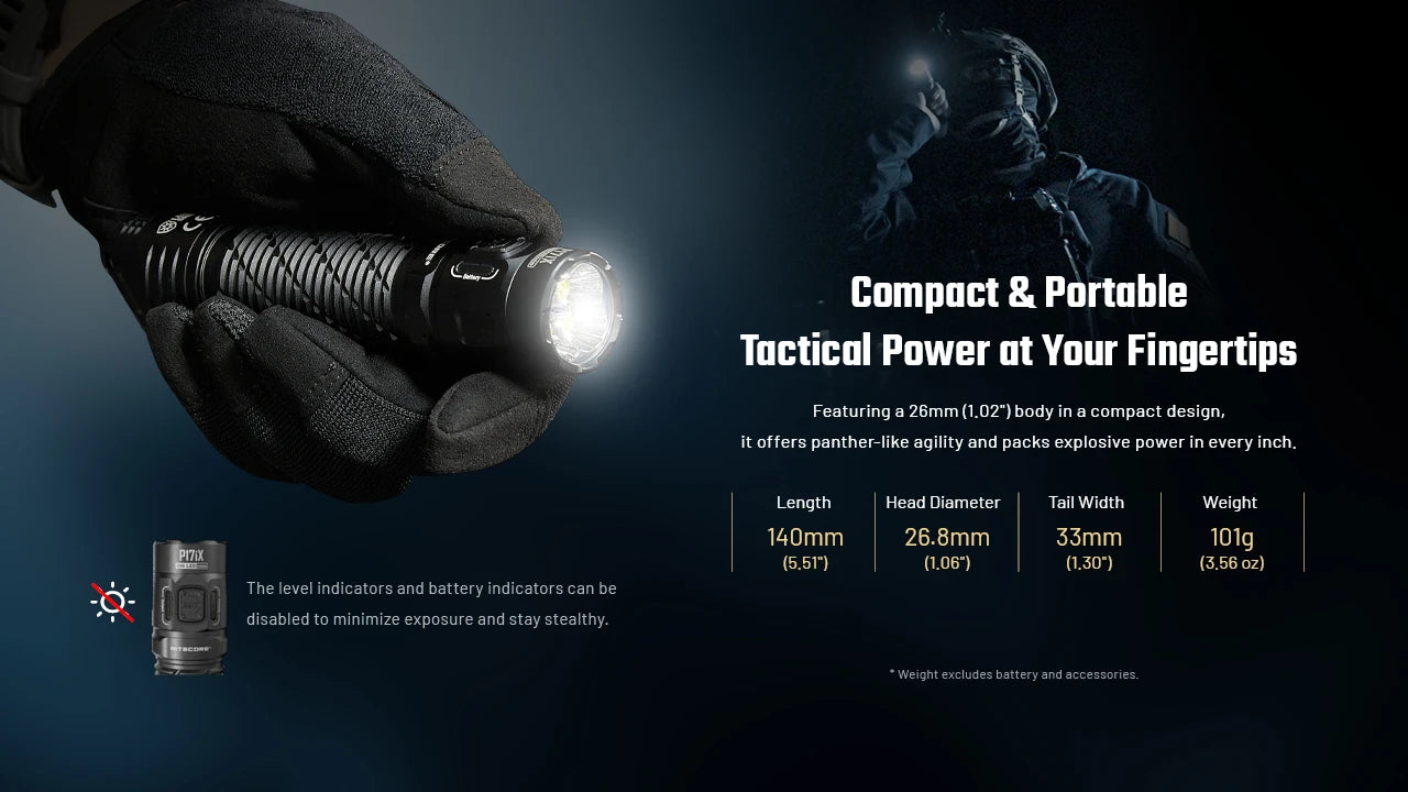 Nitecore P17iX LED Rechargeable Flashlight (5000 Lumens)