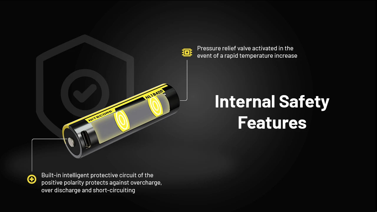 Nitecore NL1840R 18650 battery features
