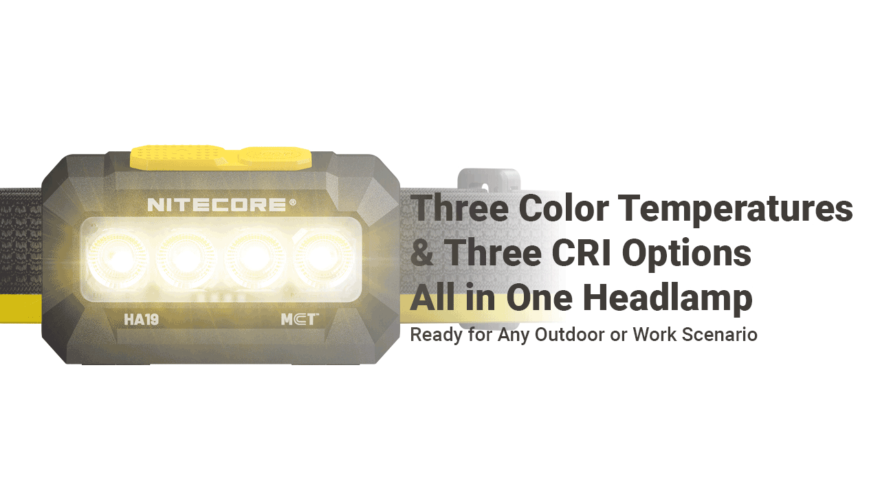 Nitecore HA19 MCT RGB Rechargeable Headlamp (600 Lumens)