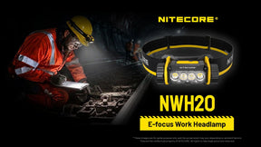 Nitecore NWH20 Dual Beam Rechargeable Work Headlamp (600 Lumens)
