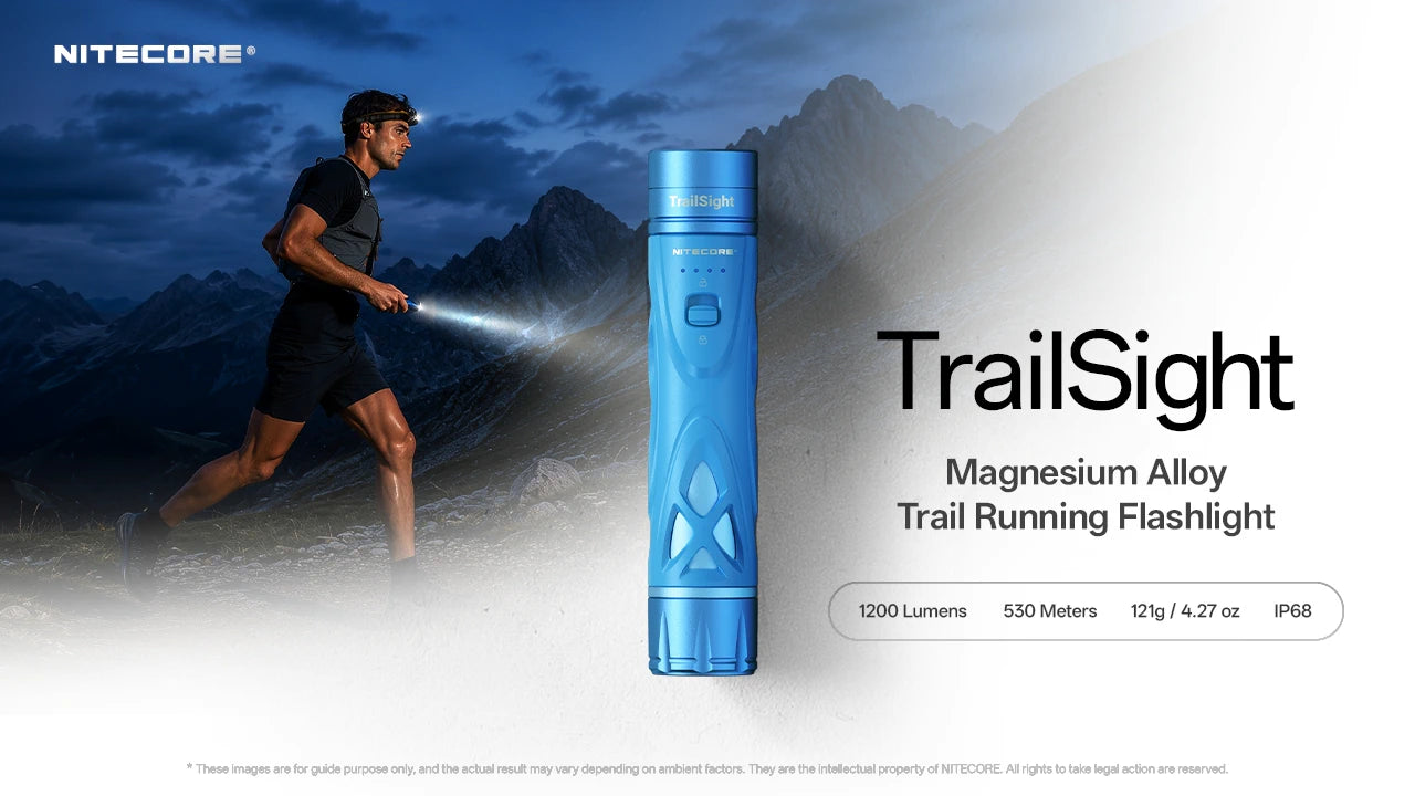 Nitecore TrailSight Magnesium Trail Running Flashlight (1200 Lumens) (4 Versions)