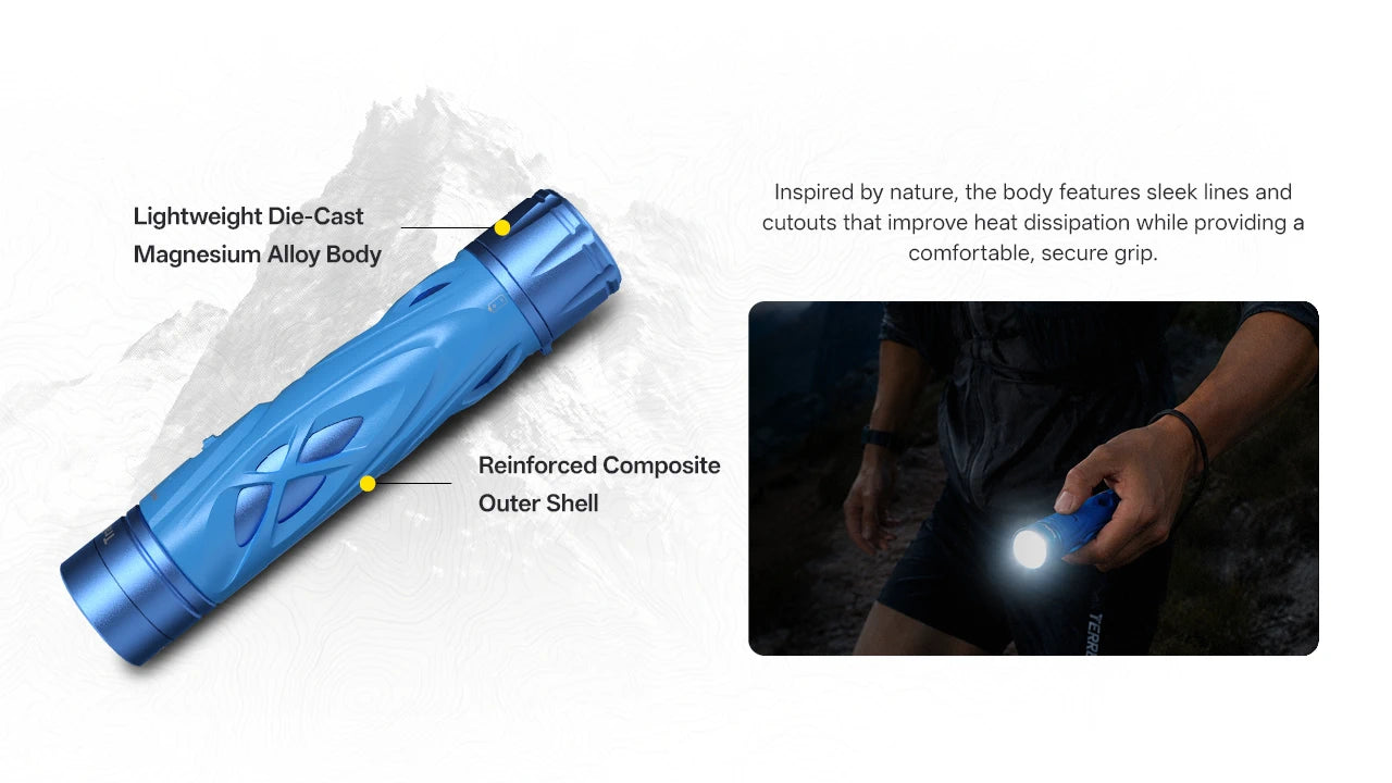Nitecore TrailSight Magnesium Trail Running Flashlight (1200 Lumens) (4 Versions)