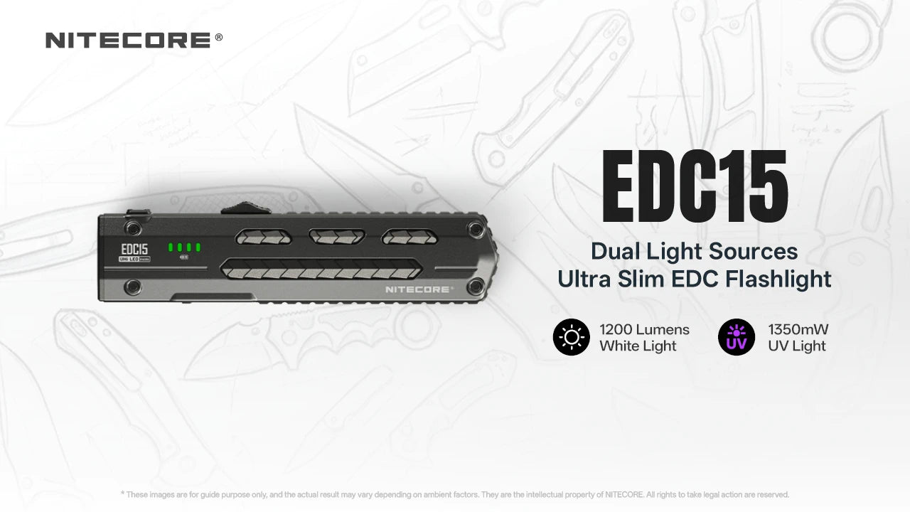Nitecore EDC15 Ultra Slim EDC Flashlight (1200 Lumens)
