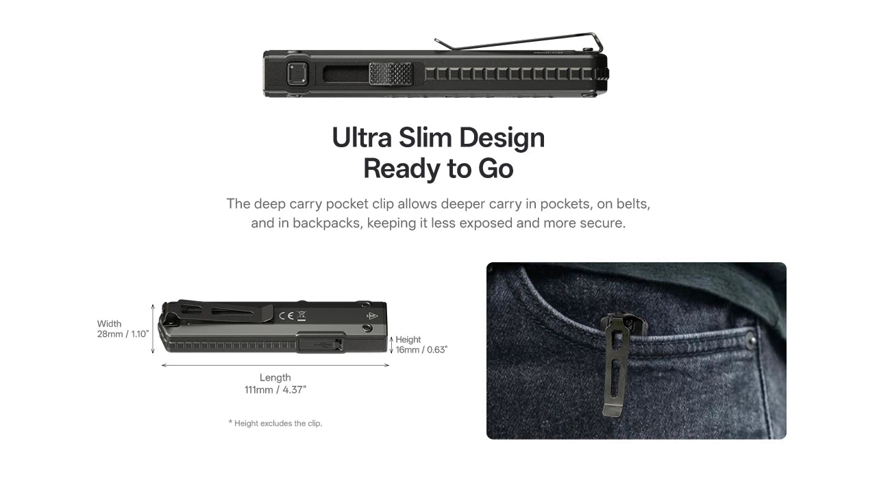Nitecore EDC15 Ultra Slim EDC Flashlight (1200 Lumens)